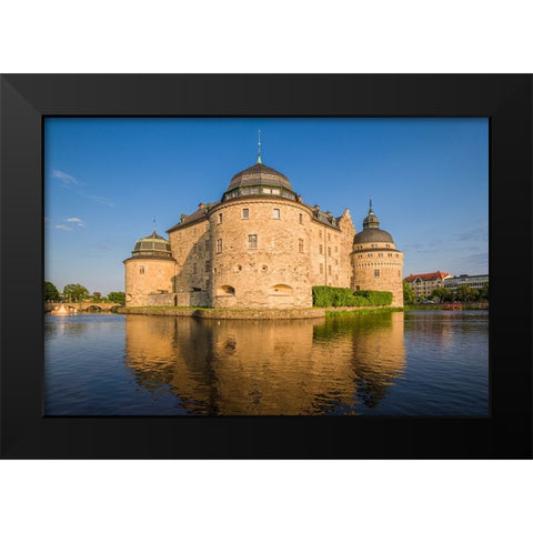 Sweden-Narke-Orebro-Orebro Castle-exterior Black Modern Wood Framed Art Print by Bibikow, Walter
