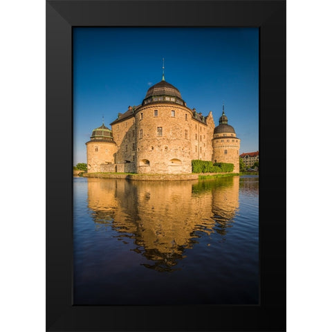 Sweden-Narke-Orebro-Orebro Castle-exterior Black Modern Wood Framed Art Print by Bibikow, Walter