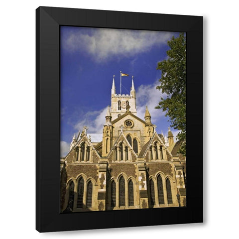 Great Britain, London The Southwark Cathedral Black Modern Wood Framed Art Print by Flaherty, Dennis