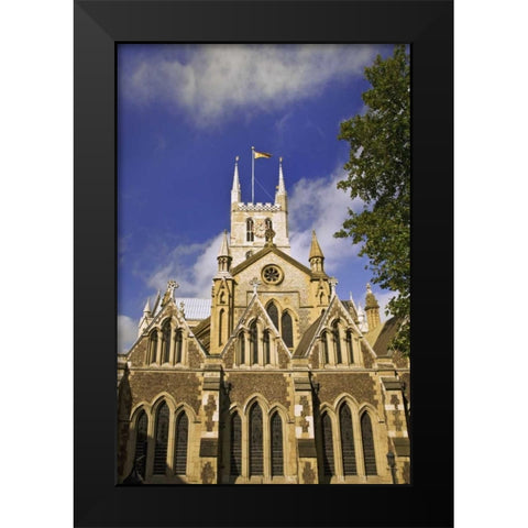Great Britain, London The Southwark Cathedral Black Modern Wood Framed Art Print by Flaherty, Dennis