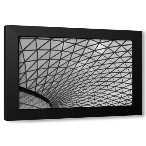 Great Britain, London Absract roof detail Black Modern Wood Framed Art Print with Double Matting by Young, Bill