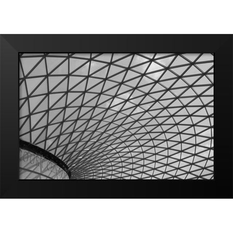 Great Britain, London Absract roof detail Black Modern Wood Framed Art Print by Young, Bill
