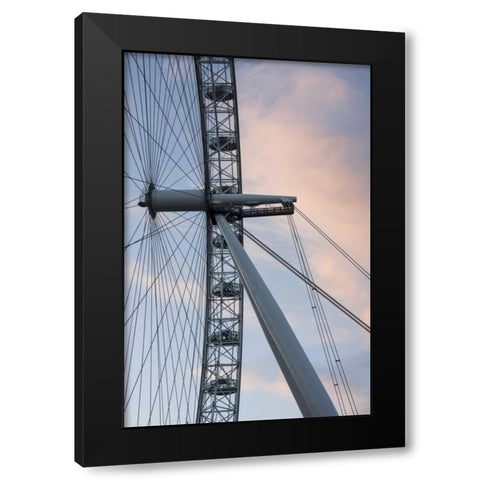 Great Britain, London London Eye Ferris wheel Black Modern Wood Framed Art Print with Double Matting by Young, Bill