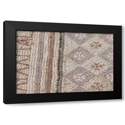 Cyprus-archaeological site of Kourion Detail of ancient mosaic floor Black Modern Wood Framed Art Print with Double Matting by Hopkins, Cindy Miller