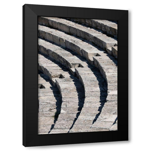 Cyprus-ancient archaeological site of Kourion The Theatre-circa 2nd century BC-seats 3,000 Black Modern Wood Framed Art Print with Double Matting by Hopkins, Cindy Miller