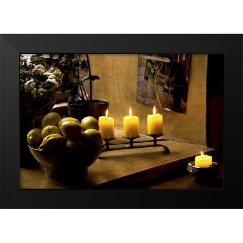 Estonia, Tallinn Still life inside coffee shop Black Modern Wood Framed Art Print by Ross, Nancy ,  Steve