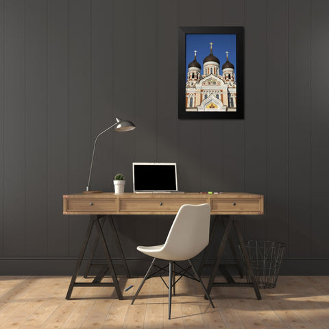 Estonia, Tallinn Alexander Nevsky Cathedral Black Modern Wood Framed Art Print by Zuckerman, Jim