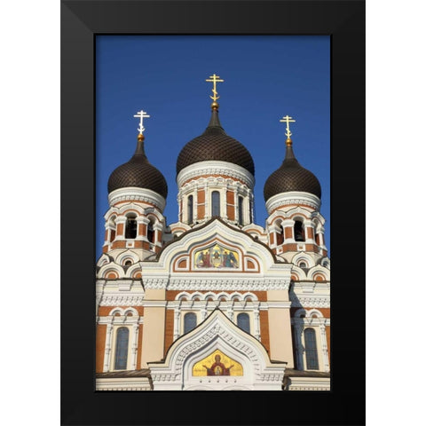 Estonia, Tallinn Alexander Nevsky Cathedral Black Modern Wood Framed Art Print by Zuckerman, Jim