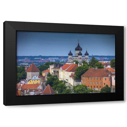 Estonia, Tallinn Alexander Nevsky Cathedral Black Modern Wood Framed Art Print by Zuckerman, Jim