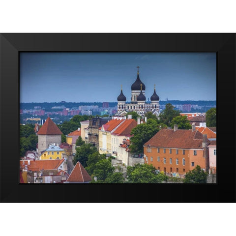 Estonia, Tallinn Alexander Nevsky Cathedral Black Modern Wood Framed Art Print by Zuckerman, Jim