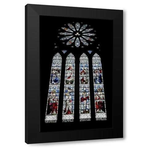 The Orkney Isl, Kirkwall Cathedral of St Magnus Black Modern Wood Framed Art Print with Double Matting by Morris, Arthur