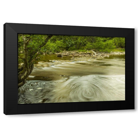 Scotland, Cairngorm NP Swirling water in stream Black Modern Wood Framed Art Print with Double Matting by Illg, Cathy and Gordon