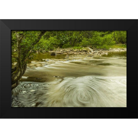 Scotland, Cairngorm NP Swirling water in stream Black Modern Wood Framed Art Print by Illg, Cathy and Gordon