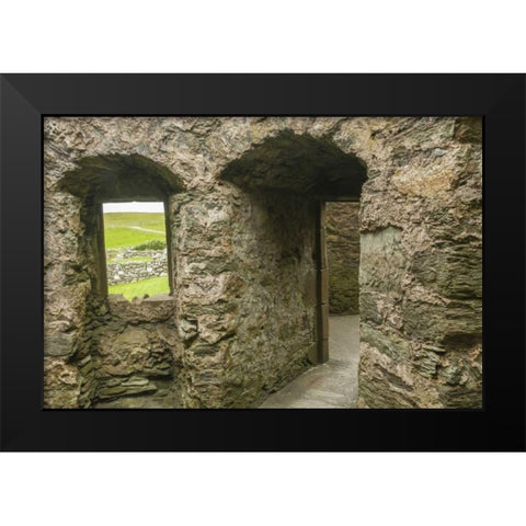 Scotland, Shetland Islands Muness Castle ruins Black Modern Wood Framed Art Print by Illg, Cathy and Gordon