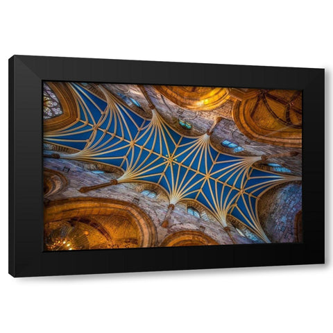Scotland-Edinburgh 12th century ceiling in St Giles Cathedral Black Modern Wood Framed Art Print by Jaynes Gallery