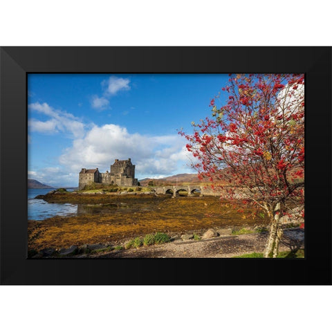 Eilean Donan Castle Isle of Skye-Scotland Black Modern Wood Framed Art Print by Norring, Tom