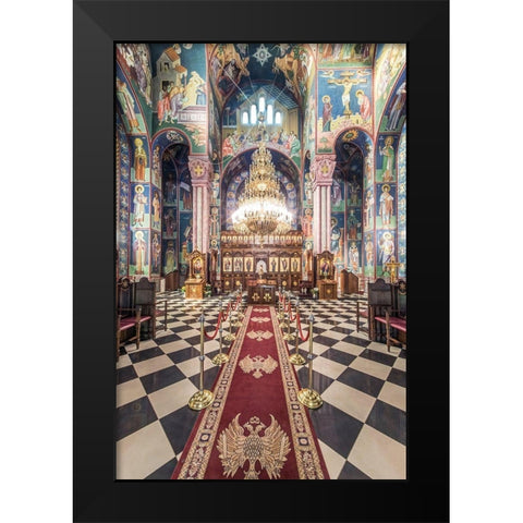 Slovenia-Ljubljana-Serbian Orthodox Church Black Modern Wood Framed Art Print by Tilley, Rob