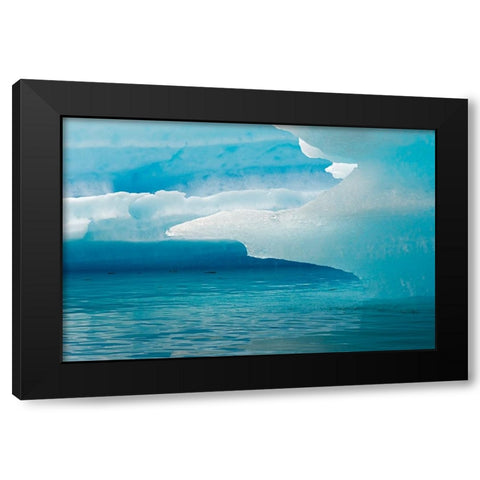 Close up of blue ice in the fjord of Narsarsuaq-Greenland Black Modern Wood Framed Art Print by Su, Keren
