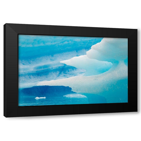 Close up of blue ice in the fjord of Narsarsuaq-Greenland Black Modern Wood Framed Art Print by Su, Keren