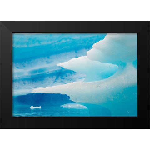 Close up of blue ice in the fjord of Narsarsuaq-Greenland Black Modern Wood Framed Art Print by Su, Keren