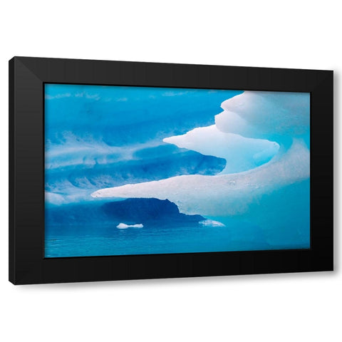 Close up of blue ice in the fjord of Narsarsuaq-Greenland Black Modern Wood Framed Art Print by Su, Keren