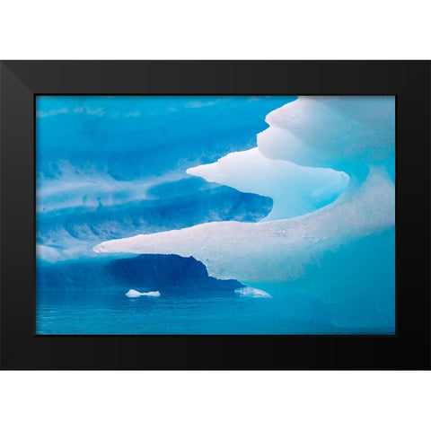 Close up of blue ice in the fjord of Narsarsuaq-Greenland Black Modern Wood Framed Art Print by Su, Keren