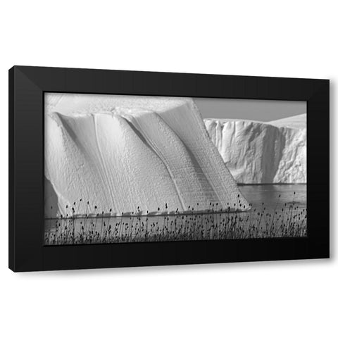 Icebergs of Sermermiut-Ilulissat-Greenland Black Modern Wood Framed Art Print with Double Matting by Su, Keren