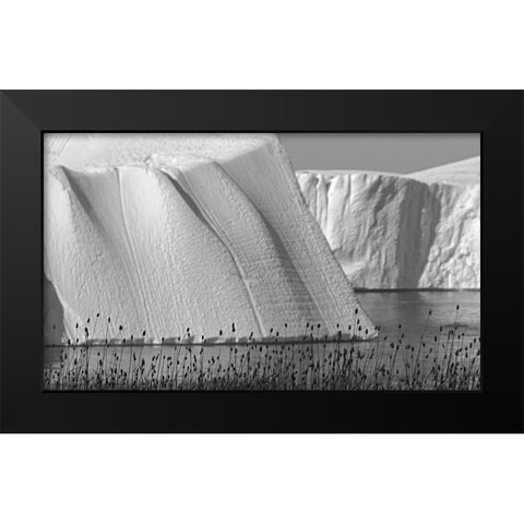 Icebergs of Sermermiut-Ilulissat-Greenland Black Modern Wood Framed Art Print by Su, Keren