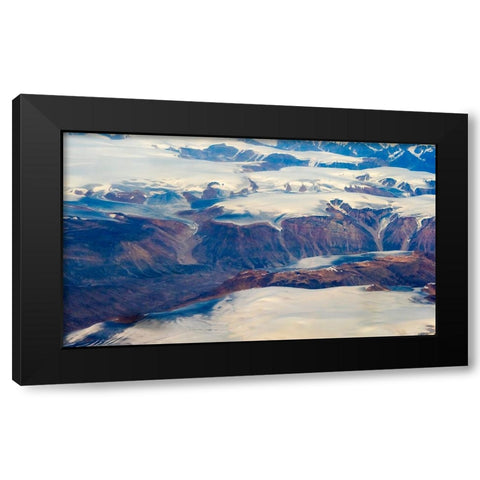 Aerial view of Greenland Black Modern Wood Framed Art Print by Su, Keren