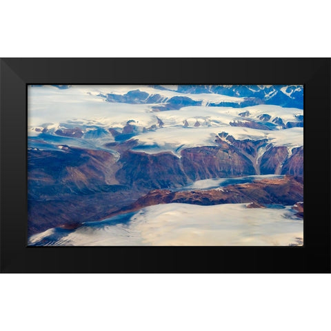 Aerial view of Greenland Black Modern Wood Framed Art Print by Su, Keren