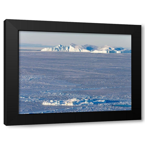 Winter at the Ilulissat Fjord-located in the Disko Bay in West Greenland Black Modern Wood Framed Art Print with Double Matting by Zwick, Martin