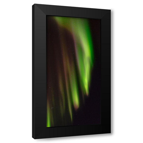 Northern lights over Angmagssalik Fjord-Greenland- Danish Territory Black Modern Wood Framed Art Print by Zwick, Martin