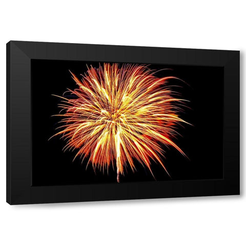 Independence Day fireworks-USA Black Modern Wood Framed Art Print by Engelbrecht, Jim