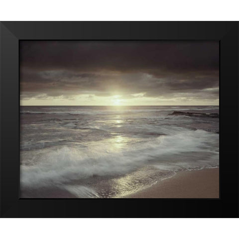California, San Diego Sunset Cliffs beach Black Modern Wood Framed Art Print by Talbot Frank, Christopher