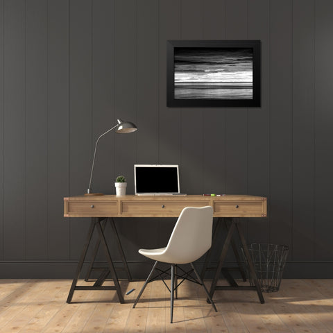 Washington Sunrise on Strait of Juan de Fuca Black Modern Wood Framed Art Print by Paulson, Don