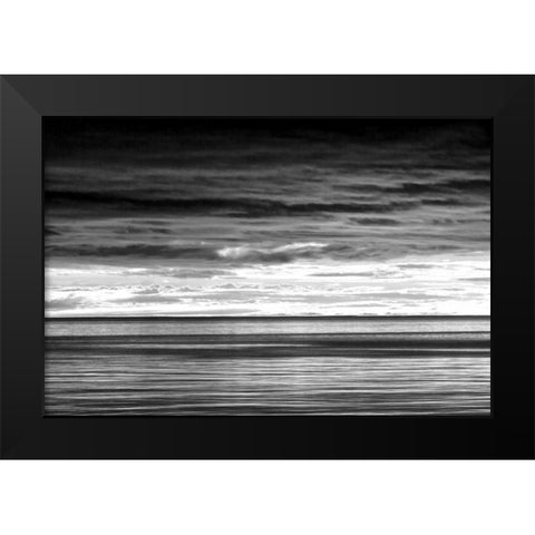 Washington Sunrise on Strait of Juan de Fuca Black Modern Wood Framed Art Print by Paulson, Don