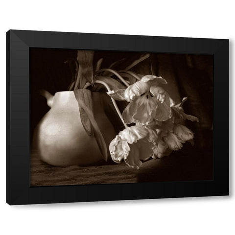 Sepia tone Tulips Black Modern Wood Framed Art Print by Miller, Anna