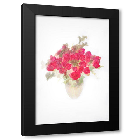 Abstract of bouquet of roses Black Modern Wood Framed Art Print with Double Matting by Jaynes Gallery