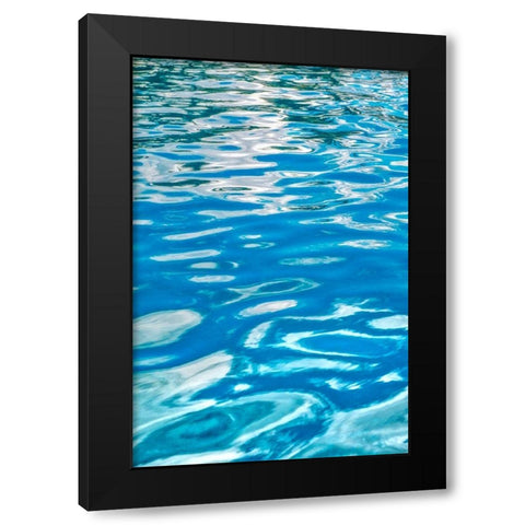 Abstract reflection on water ripples Black Modern Wood Framed Art Print with Double Matting by Engelbrecht, Lisa S.