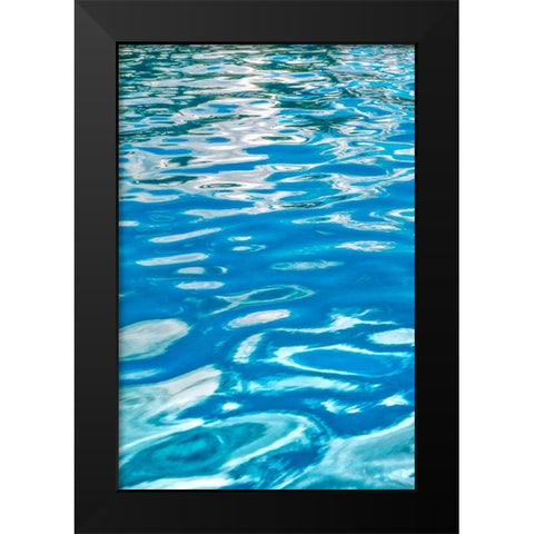 Abstract reflection on water ripples Black Modern Wood Framed Art Print by Engelbrecht, Lisa S.