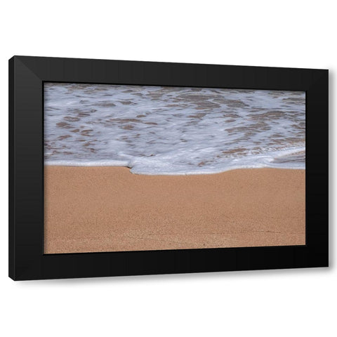 Sea foam on Golden sandy beach Black Modern Wood Framed Art Print by Engelbrecht, Lisa S.