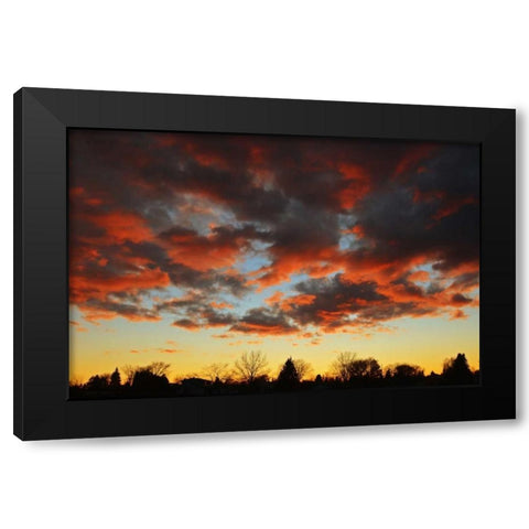 Clouds at sunset Black Modern Wood Framed Art Print by Grandmaison, Mike