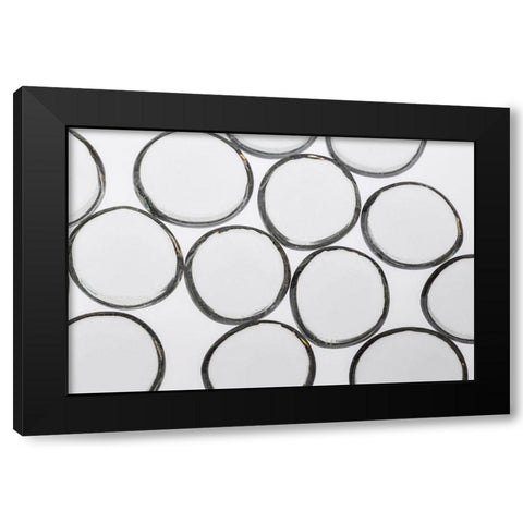 Clear Glass Pebbles with light Black Modern Wood Framed Art Print with Double Matting by Beraldo, Zandina Muench