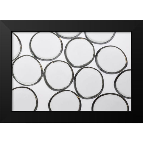 Clear Glass Pebbles with light Black Modern Wood Framed Art Print by Beraldo, Zandina Muench