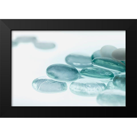 Clear Glass Pebbles with light Black Modern Wood Framed Art Print by Beraldo, Zandina Muench