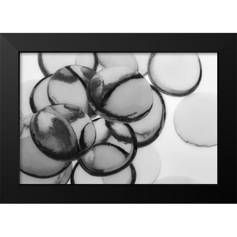 Clear Glass Pebbles with light Black Modern Wood Framed Art Print by Beraldo, Zandina Muench