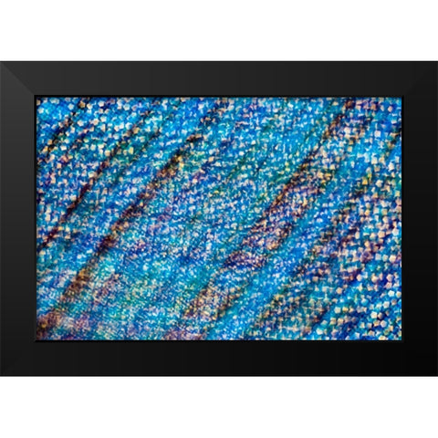 Colorful fabric detail Black Modern Wood Framed Art Print by Muench, Zandria