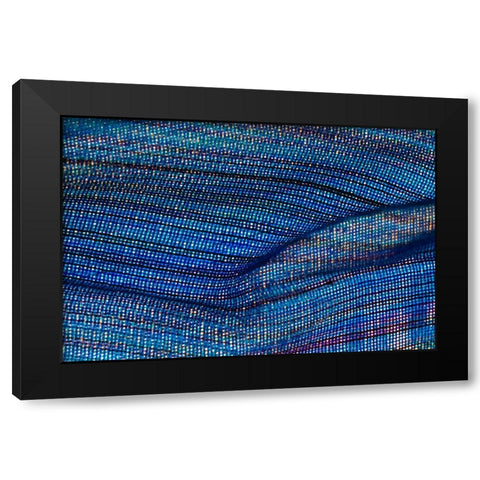Colorful fabric detail Black Modern Wood Framed Art Print with Double Matting by Muench, Zandria