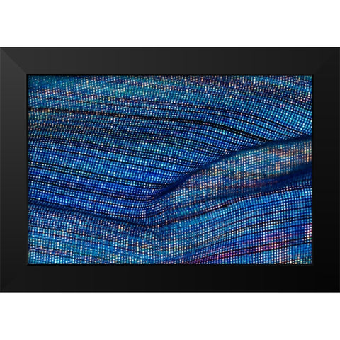 Colorful fabric detail Black Modern Wood Framed Art Print by Muench, Zandria