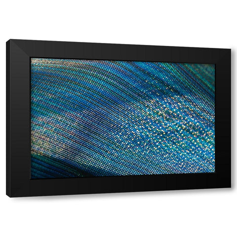 Colorful fabric detail Black Modern Wood Framed Art Print by Muench, Zandria